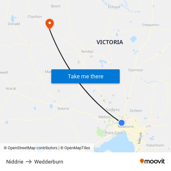 Niddrie to Wedderburn map