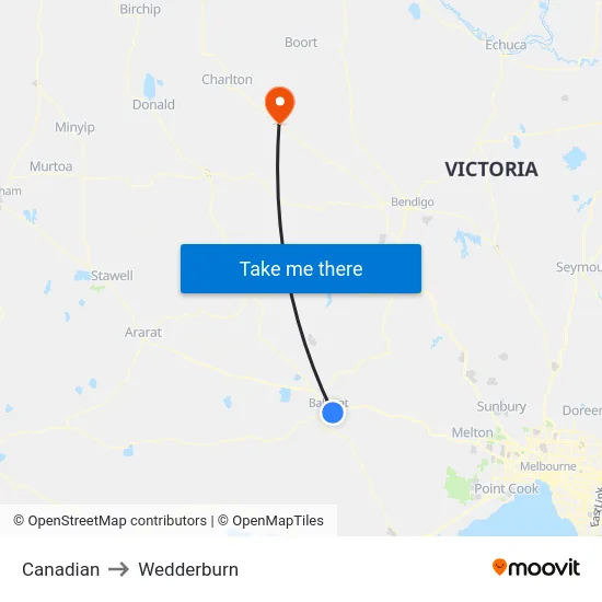 Canadian to Wedderburn map