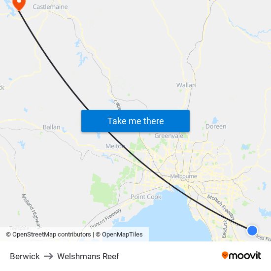 Berwick to Welshmans Reef map