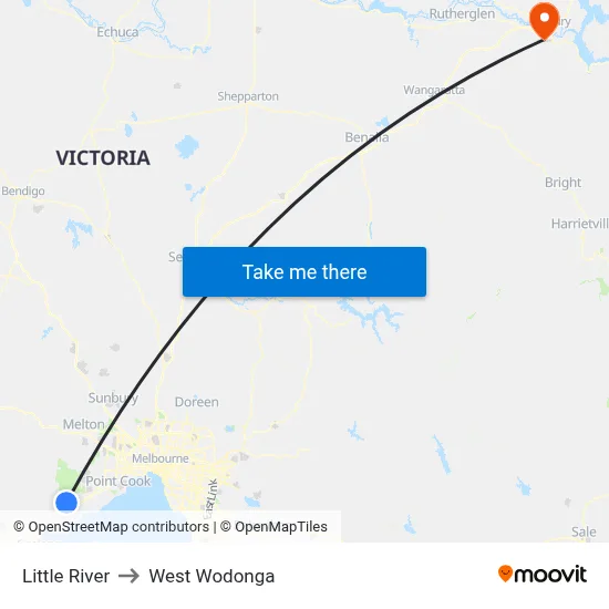 Little River to West Wodonga map