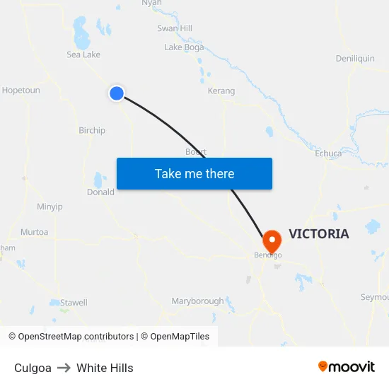Culgoa to White Hills map