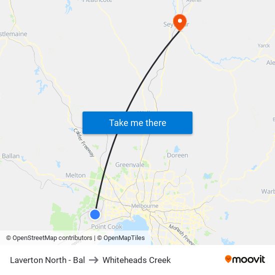 Laverton North - Bal to Whiteheads Creek map