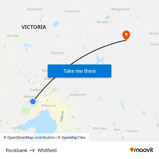 Rockbank to Whitfield map