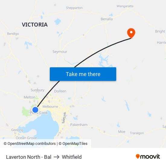 Laverton North - Bal to Whitfield map