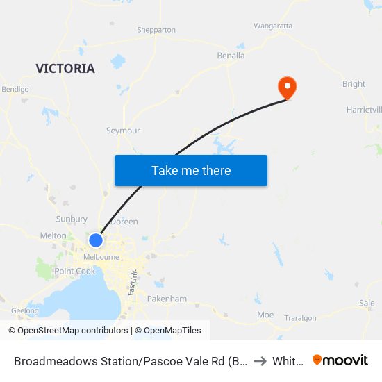 Broadmeadows Station/Pascoe Vale Rd (Broadmeadows) to Whitfield map