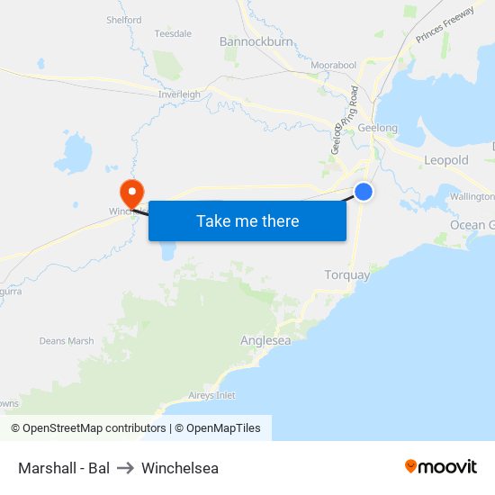 Marshall - Bal to Winchelsea map