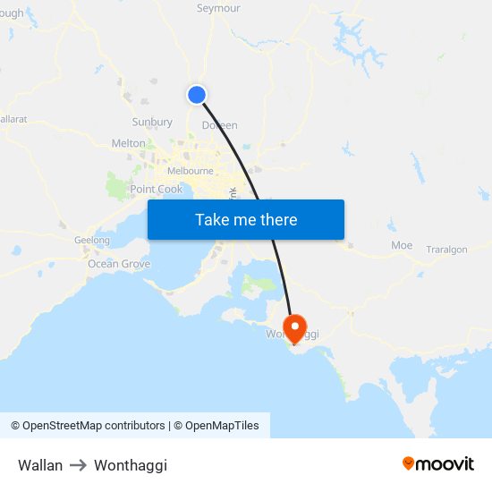 Wallan to Wonthaggi map