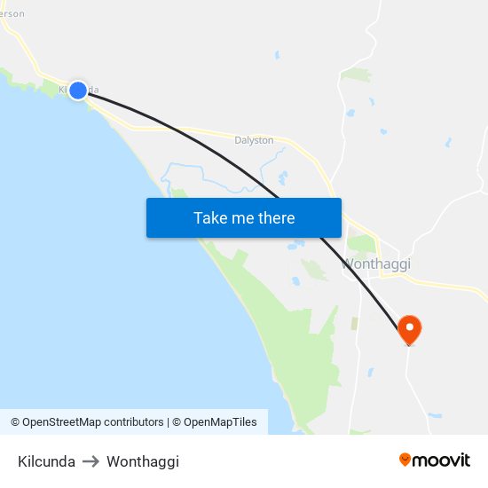 Kilcunda to Wonthaggi map