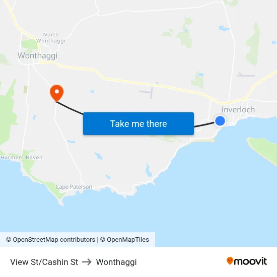 View St/Cashin St to Wonthaggi map