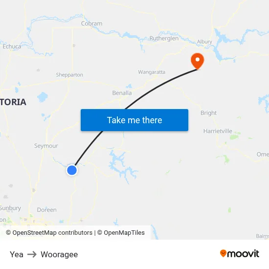 Yea to Wooragee map