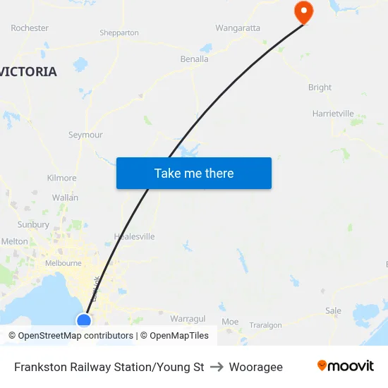 Frankston Railway Station/Young St to Wooragee map