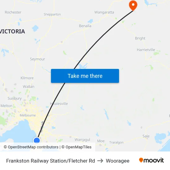 Frankston Railway Station/Fletcher Rd to Wooragee map