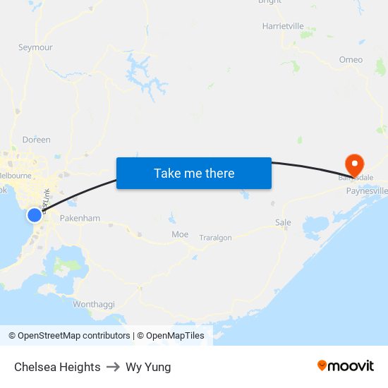 Chelsea Heights to Wy Yung map