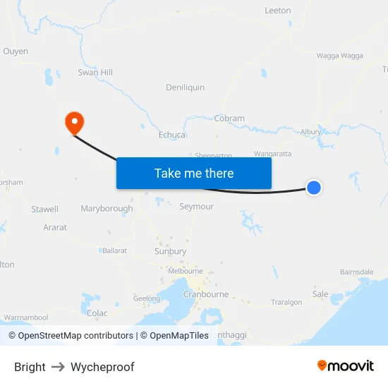 Bright to Wycheproof map