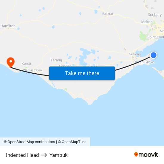 Indented Head to Yambuk map