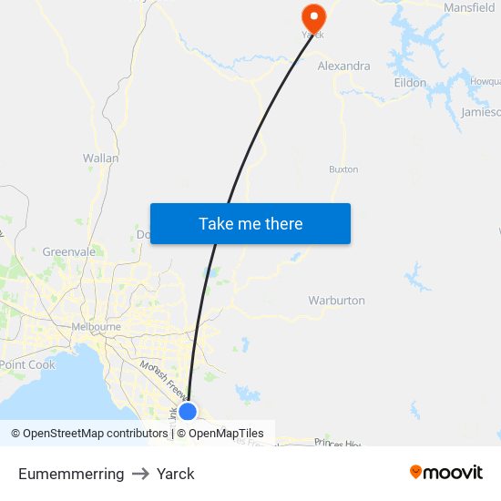 Eumemmerring to Yarck map