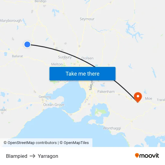 Blampied to Yarragon map