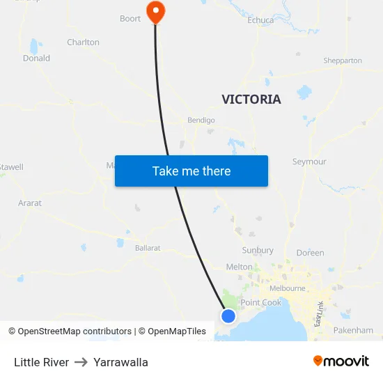 Little River to Yarrawalla map