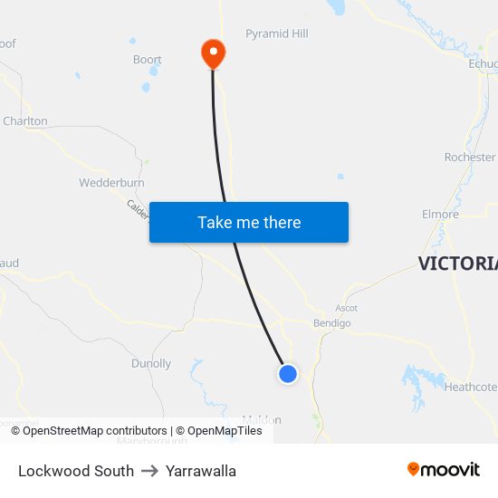 Lockwood South to Yarrawalla map