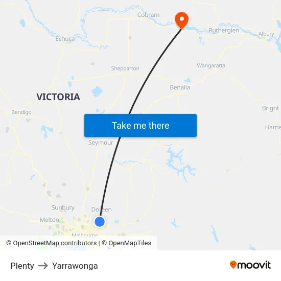 Plenty to Yarrawonga map