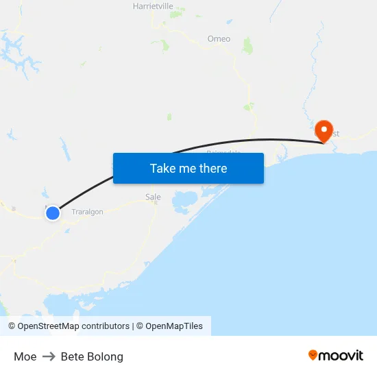 Moe to Bete Bolong map
