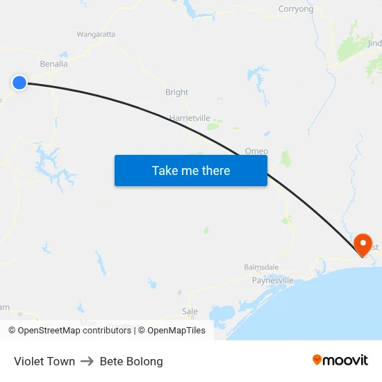Violet Town to Bete Bolong map