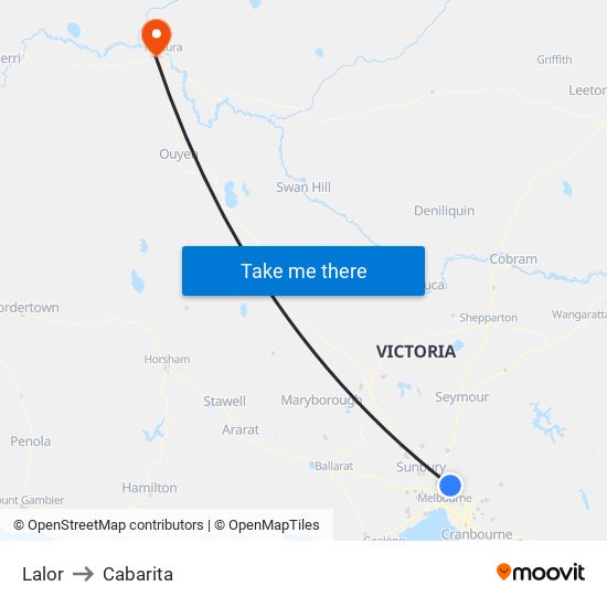 Lalor to Cabarita map