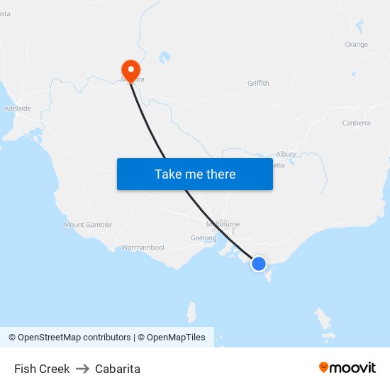 Fish Creek to Cabarita map