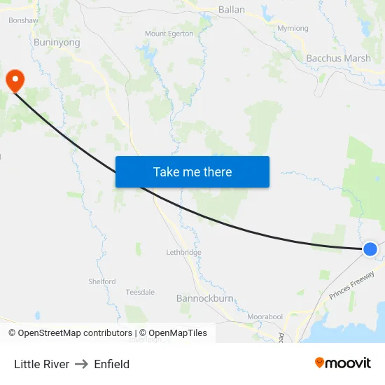 Little River to Enfield map
