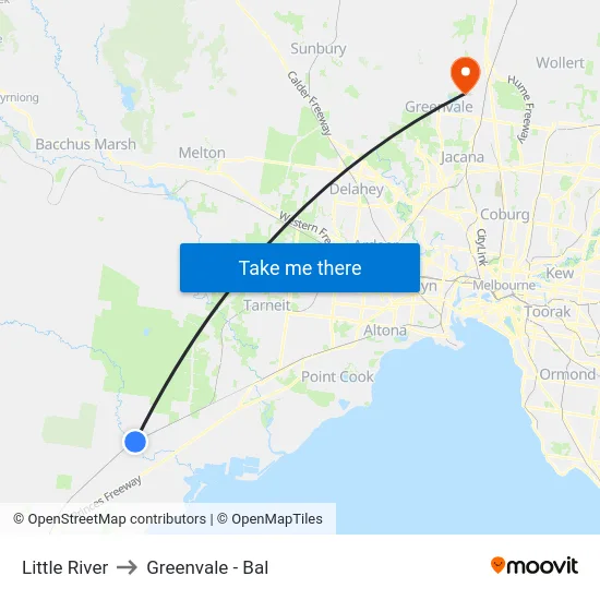 Little River to Greenvale - Bal map