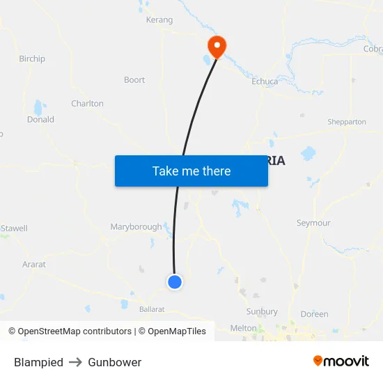 Blampied to Gunbower map