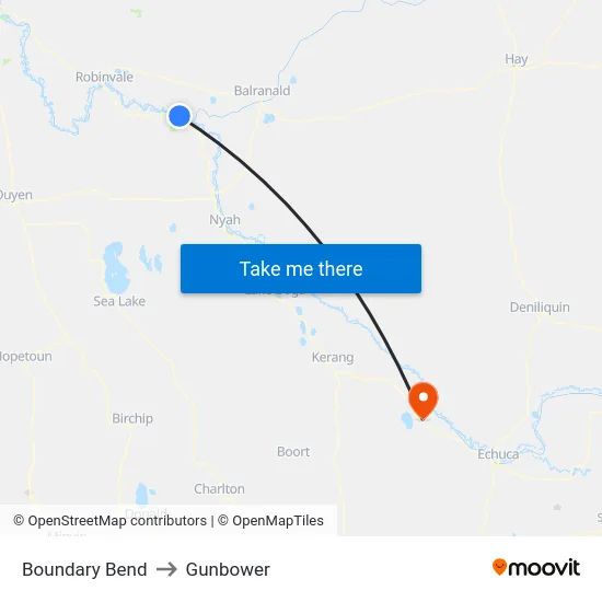 Boundary Bend to Gunbower map