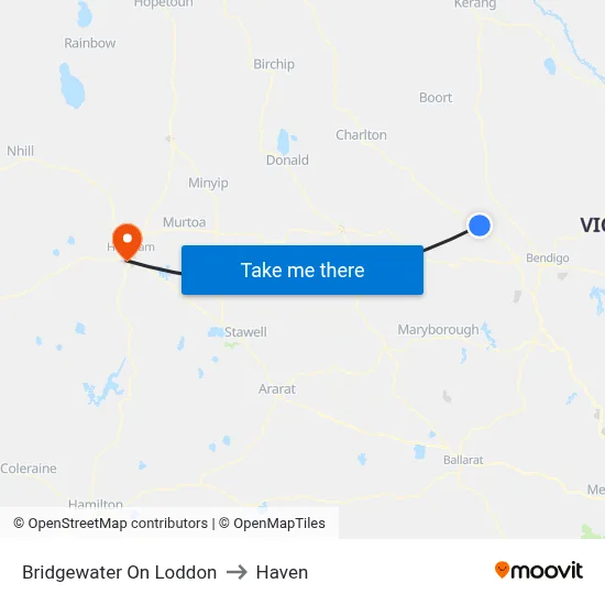 Bridgewater On Loddon to Haven map