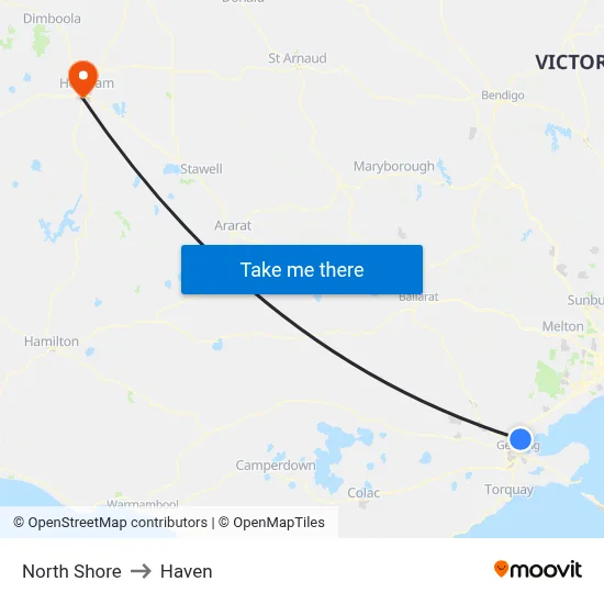 North Shore to Haven map