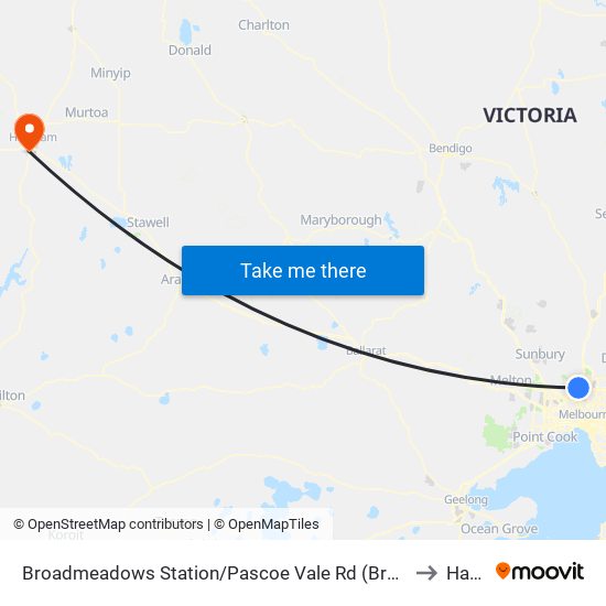 Broadmeadows Station/Pascoe Vale Rd (Broadmeadows) to Haven map