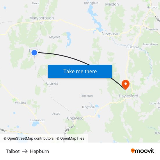 Talbot to Hepburn map