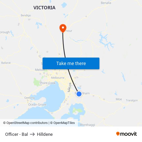 Officer - Bal to Hilldene map