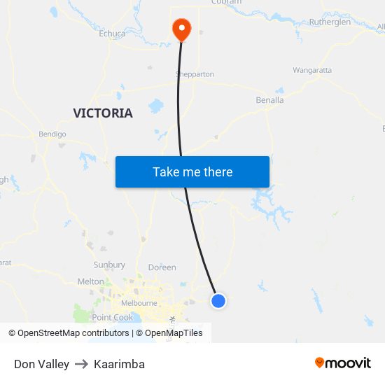 Don Valley to Kaarimba map