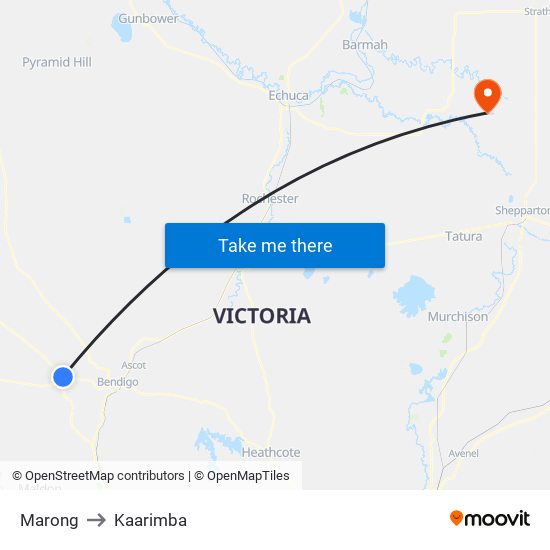 Marong to Kaarimba map