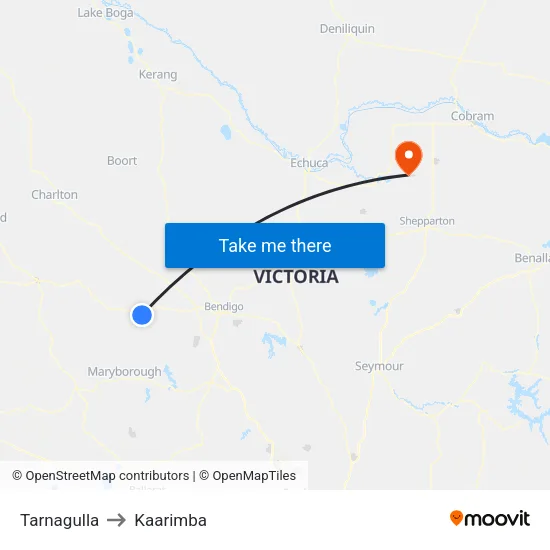 Tarnagulla to Kaarimba map