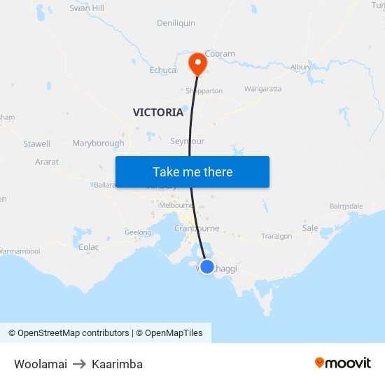 Woolamai to Kaarimba map