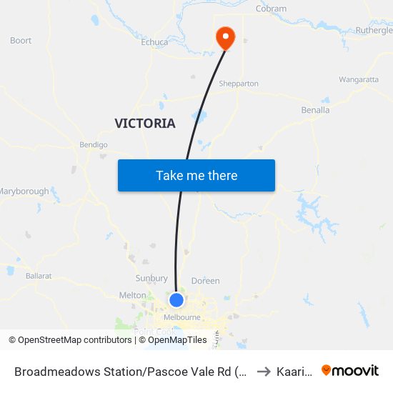 Broadmeadows Station/Pascoe Vale Rd (Broadmeadows) to Kaarimba map