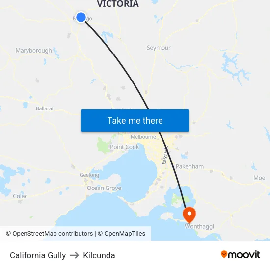 California Gully to Kilcunda map