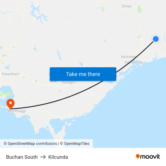Buchan South to Kilcunda map