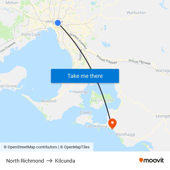 North Richmond to Kilcunda map