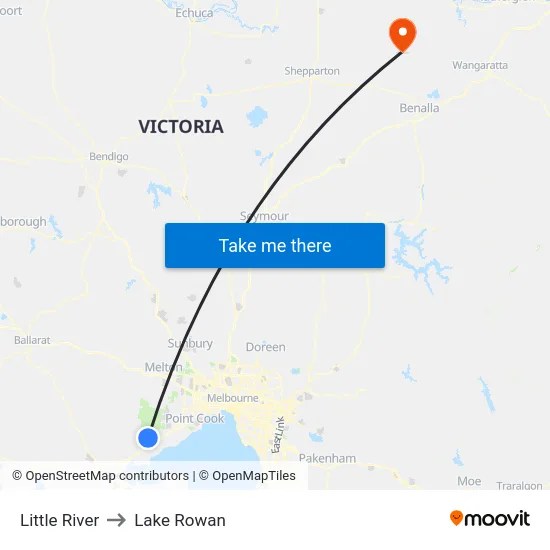 Little River to Lake Rowan map