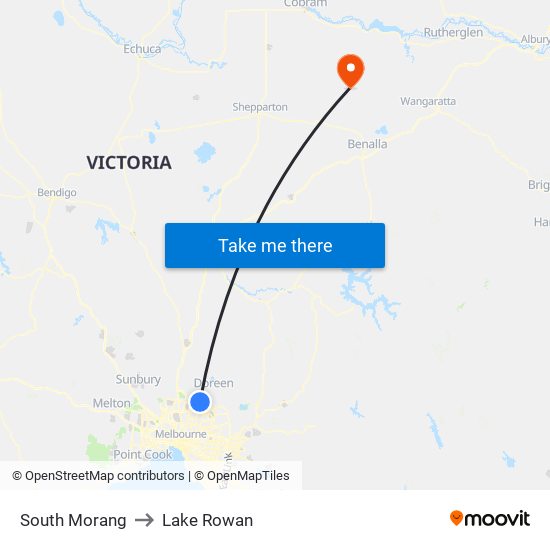 South Morang to Lake Rowan map