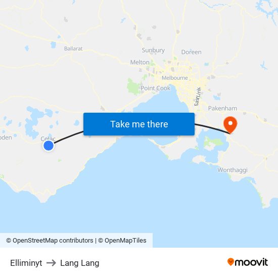 Elliminyt to Lang Lang map
