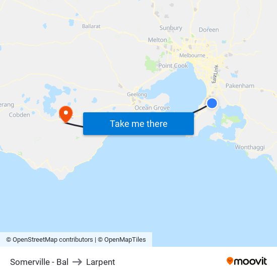 Somerville - Bal to Larpent map