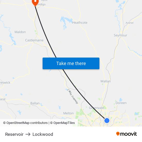 Reservoir to Lockwood map